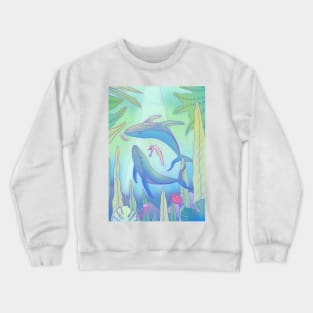 The Girl And The Whales Crewneck Sweatshirt